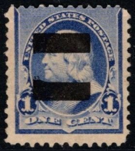 1890 US Scott #- 219 1 Cent Benjamin Franklin Silent Precancel Used