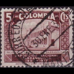 COLOMBIA 1937 - Scott# 448 Expo.Palace 5c Used