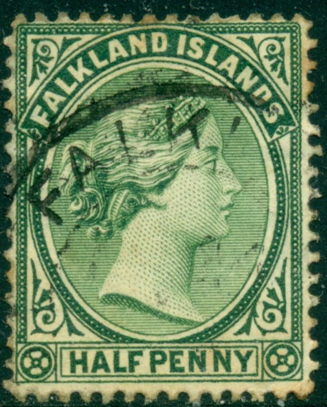 FALKLAND ISLANDS SCOTT # 9, USED, FINE, GREAT PRICE!