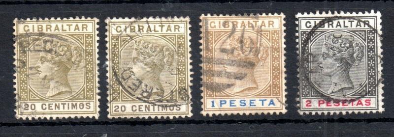 Gibraltar QV 1895 fine used set SG#24-32 WS13683