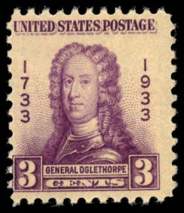 US Sc 726 MNH - 1933 3¢ - Gen.  Oglethorpe - See Scans