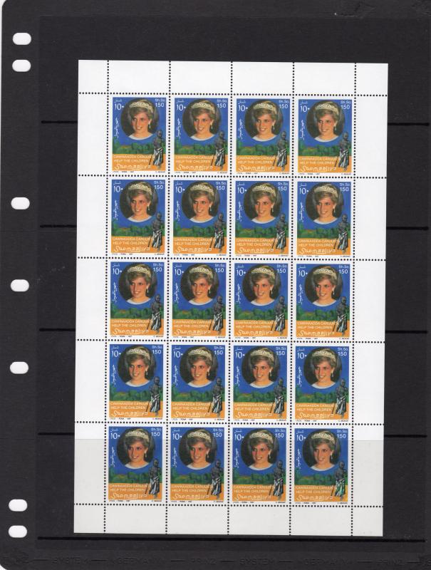 Somalia 1997 Princess Diana & Mother Teresa  Mini-Sheetlet (20) Mi#670/672 MNH