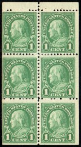 US #632a BOOKLET PANE, F/VF mint never hinged, Super Nice!