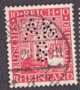 Germany 348 1925 Used Perfin