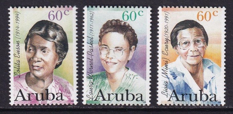 Aruba   #139-141   MNH  1996  famous women