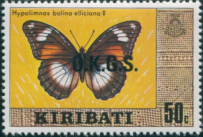 Kiribati OKGS 1981 SGO22 50c Butterfly ovpt MNH