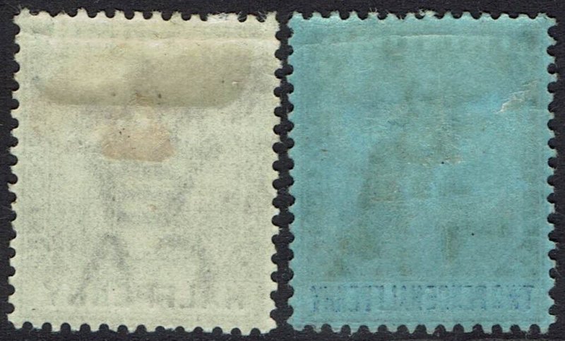 TRINIDAD 1901 BRITANNIA ½D AND 2½D WMK CROWN CA