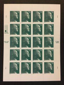 2003 Sheet Reissued 23 cent Green George Washington stamps Sc# 3819