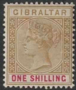 Gibraltar Sc# 21 QV 1898 MMH 1/ issue CV $47.50