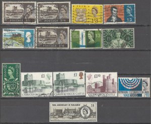 COLLECTION LOT # 2730 GREAT BRITAIN 14 STAMPS 1952+ CV+$14