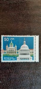 US Scott # 2532; 50c Switzerland Founding from 1991; used; VF+