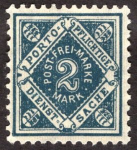 1921, Wurttemberg 2Mk, MH, Sc O31