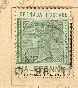 GRENADA; 1883 early classic QV issue fine used 1/2d. value