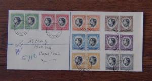 South West Africa 1937 Coronation set on First Day Cover