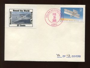 2005 STEVE FOSSETT UNFLOWN ROUND-THE-WORLD FLIGHT COVER #12 OF 12 (CV 942)