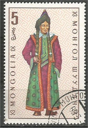 MONGOLIA, 1969, CTO 5m,Costumes Scott 524