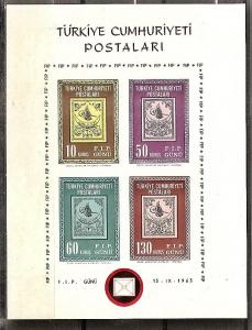 TURKEY 1601 MNH 1963 Intl. Stamp Exhib. Sov. Sheet