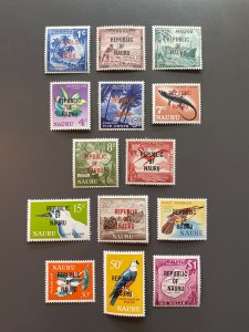 Nauru 72-85 F-VF MH. Scott $ 9.70