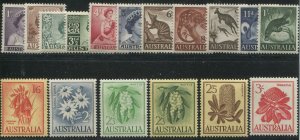 Australia #314-324, 326-330 Mint