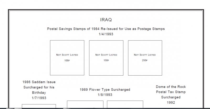 IRAQ STAMP ALBUM PAGES 1923-2011 (277 PDF digital pages)