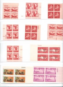 US AIRMAIL COLLECTION OF 41 PLATE BLOCKS MNH/OG