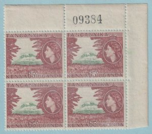 KENYA UGANDA TANGANYIKA 111  MINT NEVER HINGED OG ** MARGIN BLOCK OF FOUR - S088