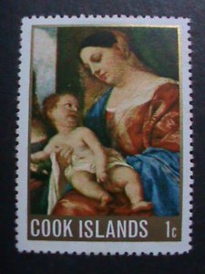 COOK ISLANDS 1968 SC#176-8 54 YEARS OLD-PAINTING-VIRGIN & THE CHILD MNH VF
