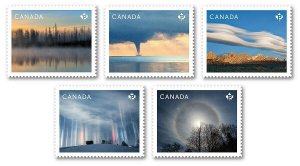 WEATHER WONDERS = Quarterly Pack DIE CUT to shape set of 5 Canada 2018