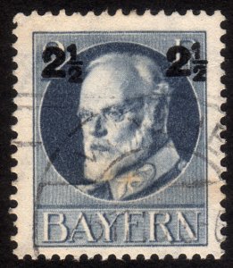 1916, Germany Bavaria, 2 1/2pfg, Used, Sc 115