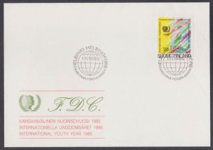 FINLAND - 1985 INTERNATIONAL YEAR OF YOUTH -  FDC