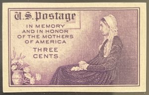 Scott #754 1935 3¢ Mothers of America Special Printing imperf. unused hinged