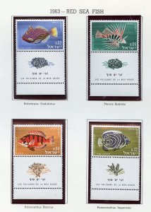 ISRAEL SCOTT #231/34 FISH TABS MINT NH AS SHOWN