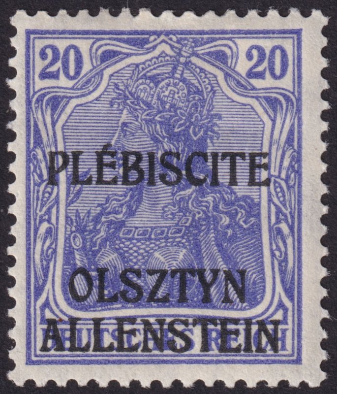 Allenstein 1920 'Plebiscite' Issue; #1-#14 (Not including #4) (21 pcs)