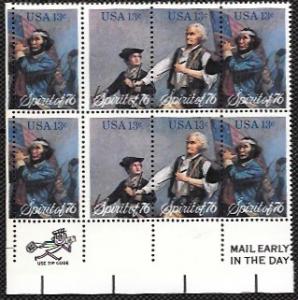 US #1629-31 MNH ZC/ME Block of 8. 'Spirit of '76'.  Drummer, boy drummer, Fifer