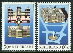 Netherlands 647-648, MNH. Royal Palace, Dam Square, Amsterdam, 1982