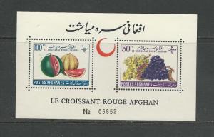 Afghanistan Scott catalogue #522-531 Note Mint NH Souvenir Sheet