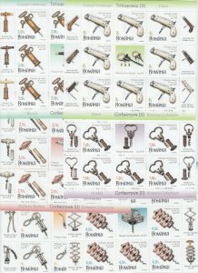 ROMANIA 2017 STAMPS Corkscrew collection wine history sheets MNH