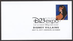US 5222 Disney Villains The Lion King Scar BWP FDC 2017 