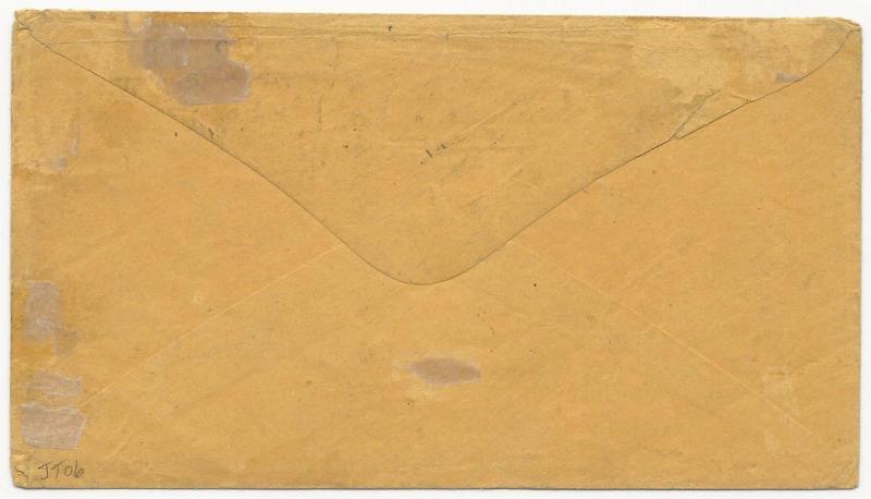 CSA #68xu1 Cover Raleigh, NC Handstamp Paid 5 Two Color Provisional 17 July 1861