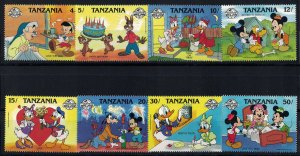 TANZANIA 1988 - Disney characters / complete set MNH