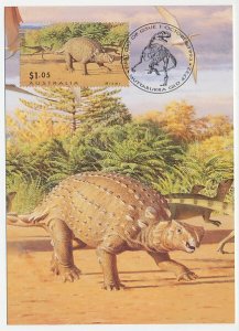 Maximum card Australia 1993 Minmi dinosaur
