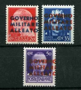 ITALY ALLIED OCCUPATION ISSUE FOR NAPLES SCOTT 1N10-13 (3) PERFECT MNH