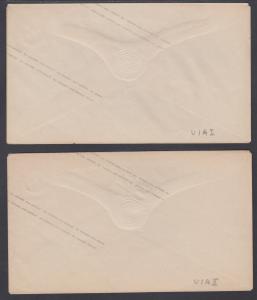 Germany Mi U2AI, U1AII mint 1872 1gr Envelopes, 3½ & 4mm embossed flaps