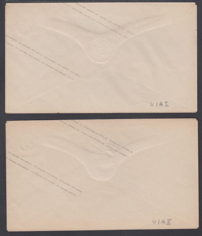 Germany Mi U2AI, U1AII mint 1872 1gr Envelopes, 3½ & 4mm embossed flaps