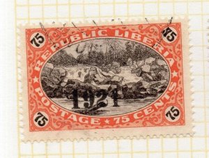 Liberia 1921 Early Issue Fine Used 75c. Optd NW-173967