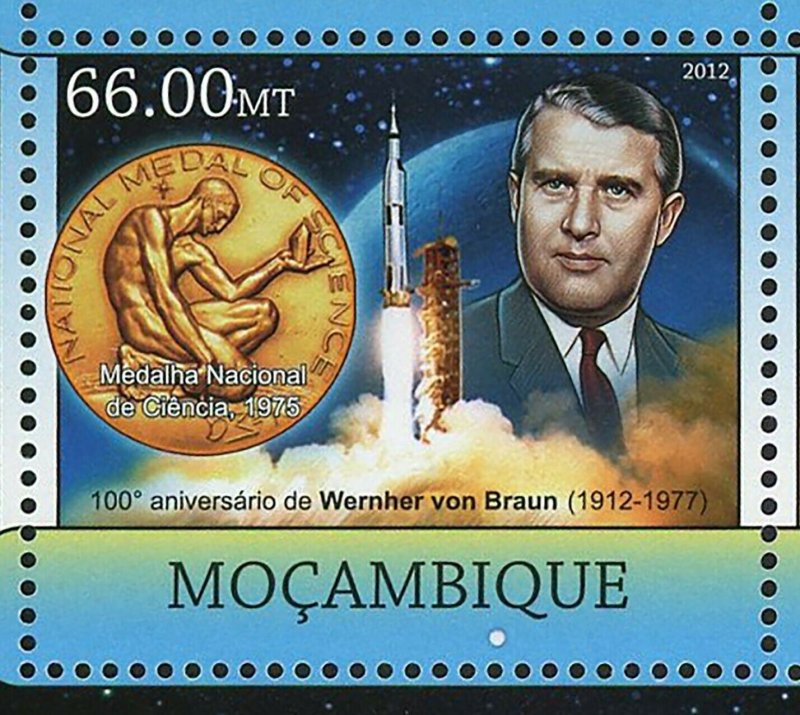 Wernher von Braun Stamp John F. Kennedy Walt Disney S/S MNH #5937-5942