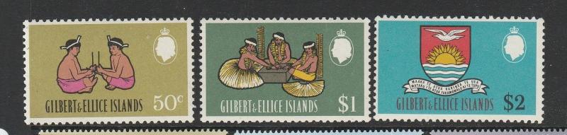 Gilbert & Ellice is 1968 Decimal currency defs top 3 vals MM 50c-$2 SG 147/9