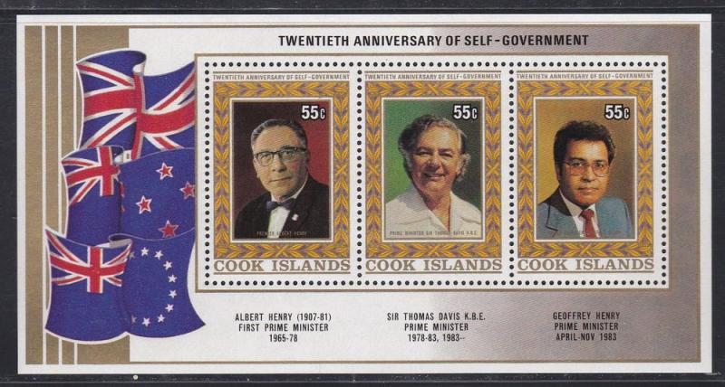 Cook Islands # 879, Prime Ministers, NH, 1/3 Cat