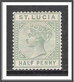 St Lucia #27 Queen Victoria MHR