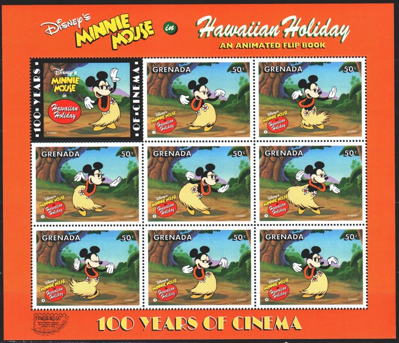 Grenada. 1997. ml 3494-3501. Mickey Mouse, Disney cartoons. MNH.